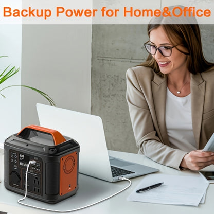 SBAOH 300W Portable Power Station 296Wh 80000mAh Solar Powered Generator With 100W PD Fast Charging, 13 Outlets, Digital Display, Lithium-ion Battery For Home Backup, RV Camping, And Emergency Power - (60W Solar Panel Is Opti