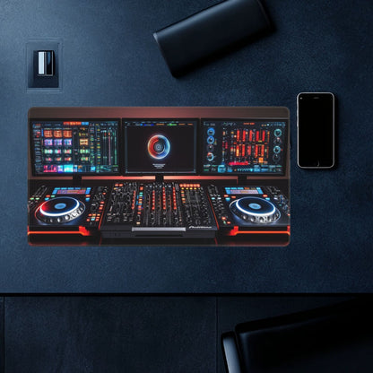 Pro DJ Mouse Pad | Designed Like Traktor Kontrol S4 MK3 - Illuminated Buttons, Jog Wheels, Digital Display | Washable Non-Slip Rubber Base | Perfect for Music Production and Home Studios, DJ Accessories