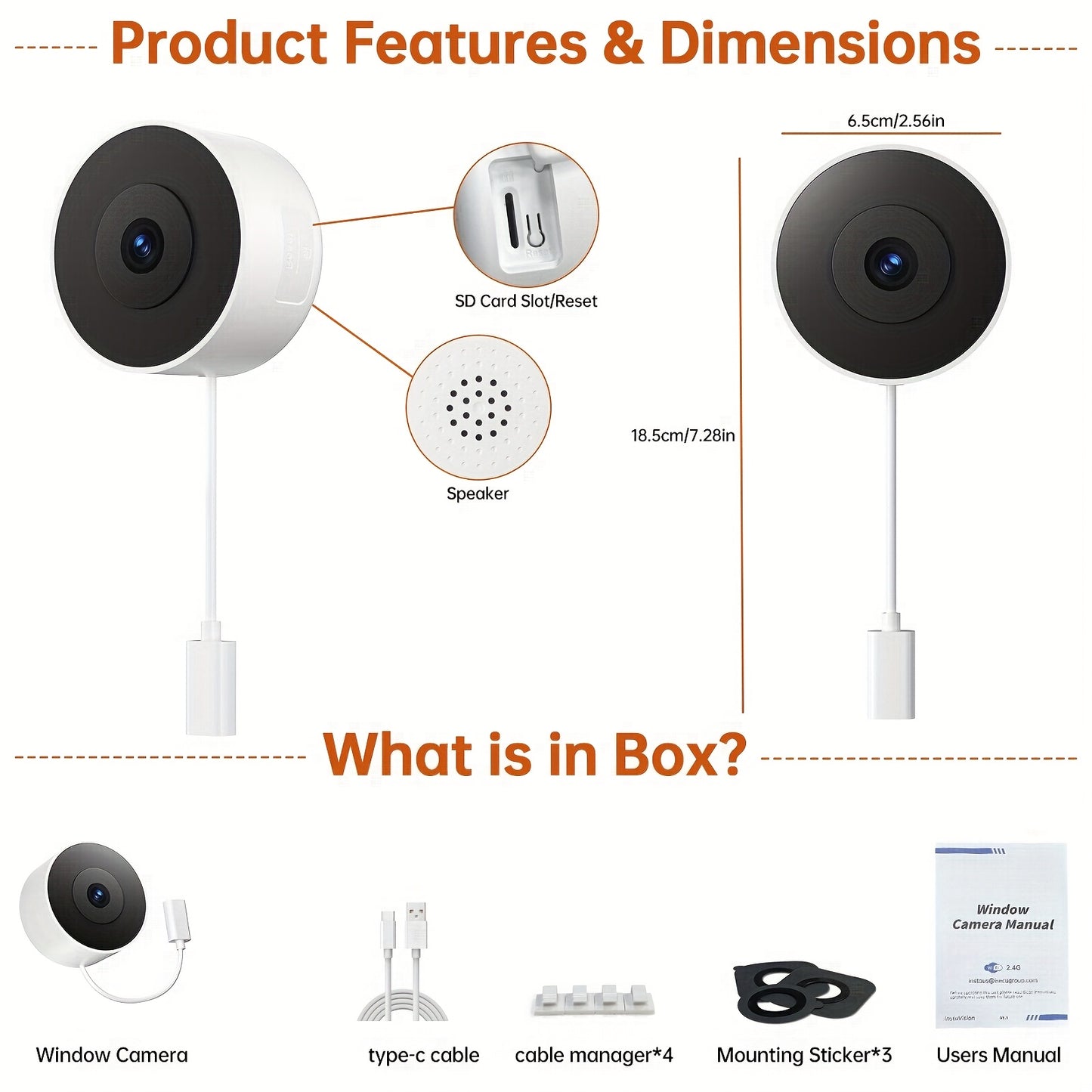 Ai Indoor Window Camera - Protect What Matters, 5G WIFI 2K Smart Home Security Camera With Blacklight Full-Color | U.S. Cloud | 911 Emergency Dispatch | Simple 5-Min Setup, 2-Way Audio, Easy Quick Install