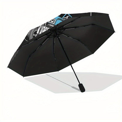 Monster Trucks Themed Automatic Umbrella - Portable Folding Umbrella with 8-Rib Durable Frame, Vibrant Monster Truck Design, Compact & Lightweight for Travel, Daily Use - Ideal Gift for Family & Friends, Umbrella for Travel,