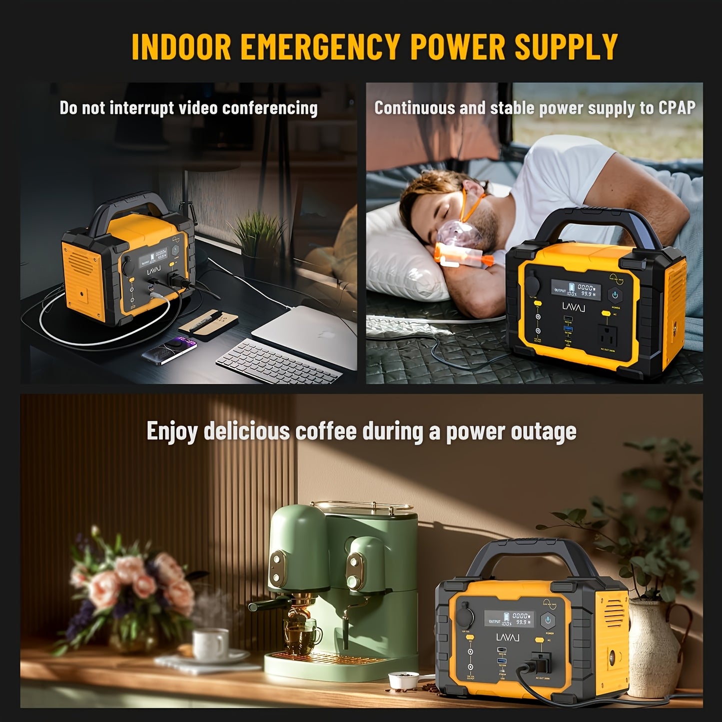 Galaxy Green Portable Power Bank with Solar Panel, 643Wh/600W Solar Power, with 60W USB-C PD Output, 110V Pure Sine Wave AC Power Outlet, Suitable for Family Emergency Outdoor Hunting Camping RV Travel, Emergency Power Supply
