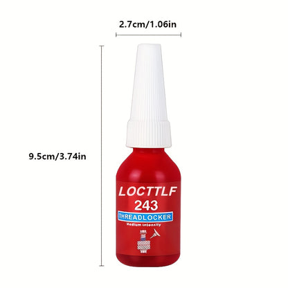 Thread Lock, 1.69oz Medium And 1.69oz Strong Strength Threadlocker For Locking Nuts, Bolts, Fasteners And Metals, Thread Locker Sealant To Prevent Loosening & Corrosion (Removable + Permanent) NO. 272/ 243