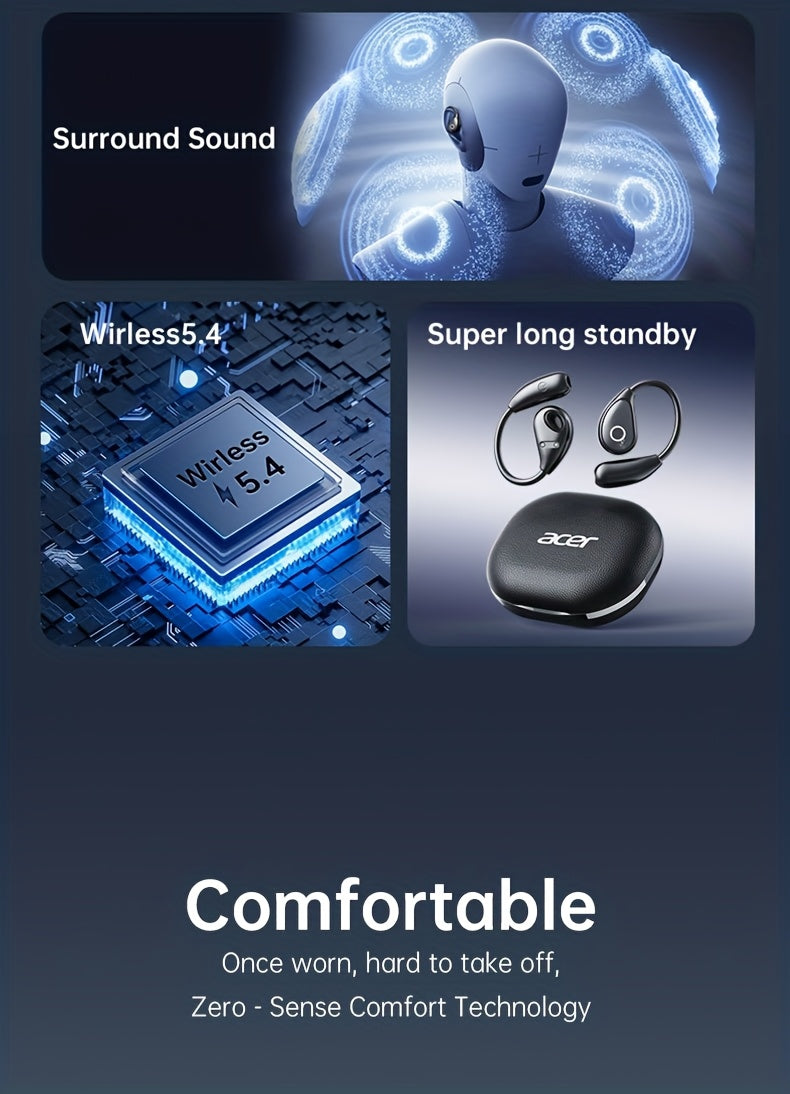 TWS Wireless Headphones, Noise Cancelling In-Ear Design, Lightweight Touch Control Long Battery Life HIFI Sound, Compatible with iOS/Android, Ideal Gift for Calls Sports & Running