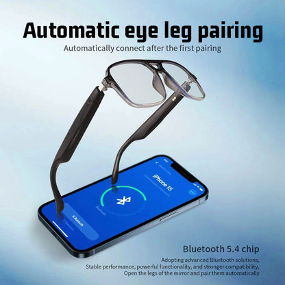 All-in-One Smart Glasses: Advanced blue light filtering & photochromic lenses, open-ear HD audio, and ultra-lightweight design. Enjoy seamless calls, music, and all-day comfort.