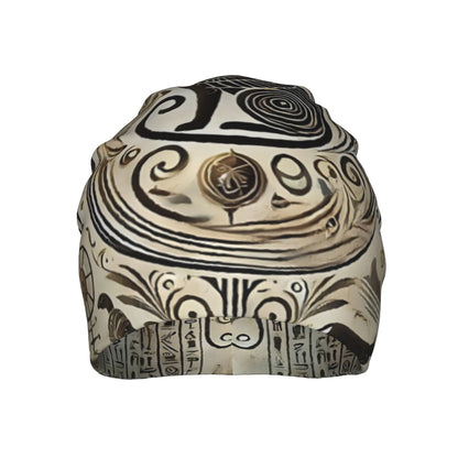 Egyptian Hieroglyphic Beanie Hat - Ancient Egyptian Symbols & Pharaohs Design, Lightweight Stretchable Unisex Skull with & Scarab Beetle Motifs, Soft Fit for &, History-Themed Accessory