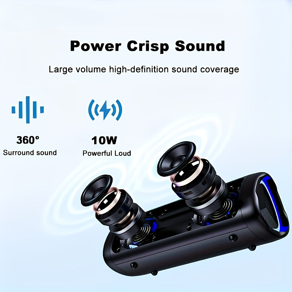 Wireless Speaker That Delivers 20W Stereo Sound, Features IPX5 Waterproofing, Offers Up to 24 Hours of Playtime, Includes RGB Lighting, Supports TWS Pairing, Utilizes Wireless 5.3, And Is Suitable for Home Use, Outdoor Activi