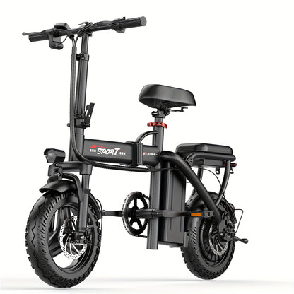 500W Folding Ebike, 48V 10Ah Removable Lithium-Battery, Stylish 14" Foldable Commuting Electric Bicycle For Women & Men/S5-350W Commuter Scooter (Without Seat)
