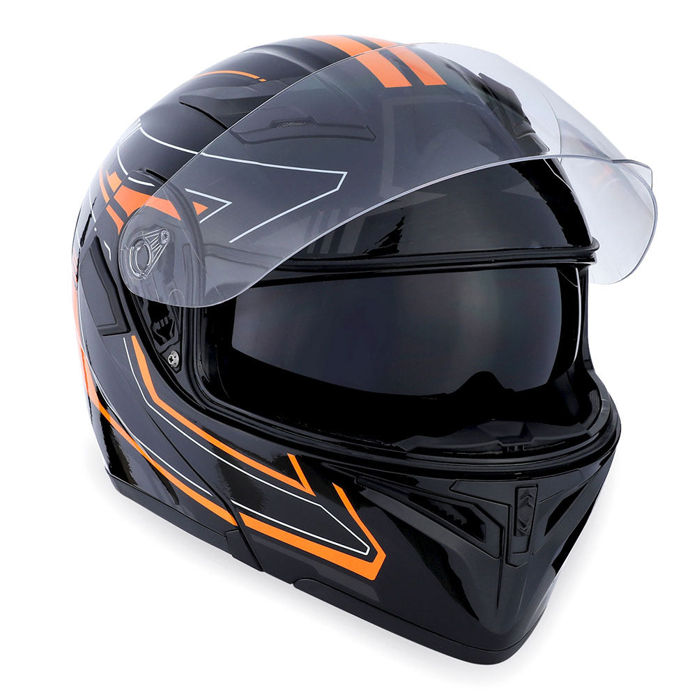 MOTORCYCLE MODULAR FULL FACE HELMET FLIP UP DUAL VISOR HELMET