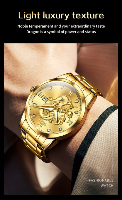 OLEVS New Luxury Business Luminous Quartz Stainless Steel Watches for Men Original Top Brand Fashion Men'S Wrist Watches Golden Trend High Quality Best Selling Men'S Watches, Fashion Watches for Men, Mechanical Watches for Me