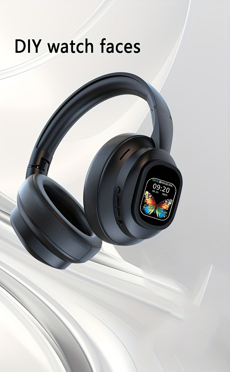 New hybrid active noise-cancelling headphones(with touchscreen), intelligent AI translation, remote control photography, wireless headphones with microphone, soft ear pads, multiple EQ bass, comfortable fit ear cups, suitable