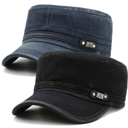 Two Men'S Outdoor Flat Caps, Spring And Autumn Baseball Hats, Casual Flat Caps, Duckbill Hats - Adjustable Trucker Hats