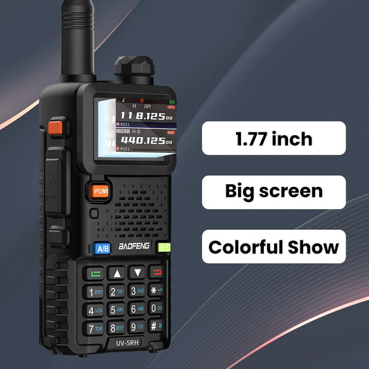 6pcs Baofeng GM-5RH Radio, 10W Walkie Talkies Long Range, Two Way Handheld Radio Ultra-long standby 48-72 hours, Hunting Gear Weather Radio, Survival Gear Walkie Talkie with NOAA, Radios for business safety, hiking, camping,