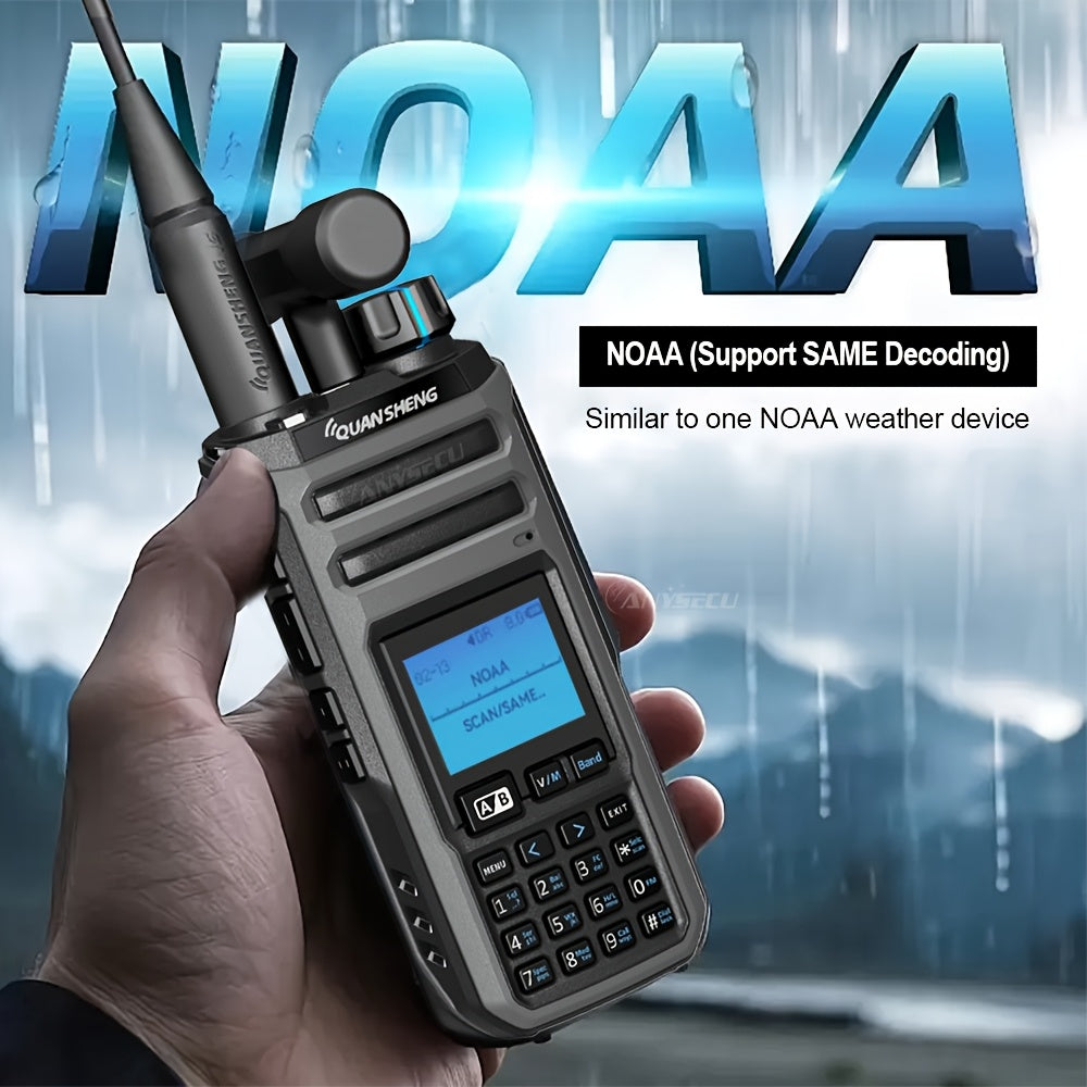 Quansheng TK11 (5) Dual Band Two-Way Radio - 10W High Output, NOAA Weather Notifications, 999 Channels, 2500Mah Battery