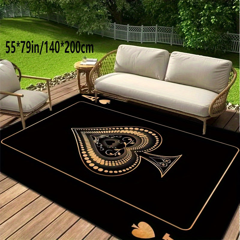 Golden Diamond Velvet + 800g per square meter + Anti-slip Point Plastic Bottom 1pc Christmas Decoration Area Large Mat Red Heart A Mat Non-Slip Machine Washable Easy Matching Home Decor Sofa Coffee Table Mat Bedside Mat Dinin