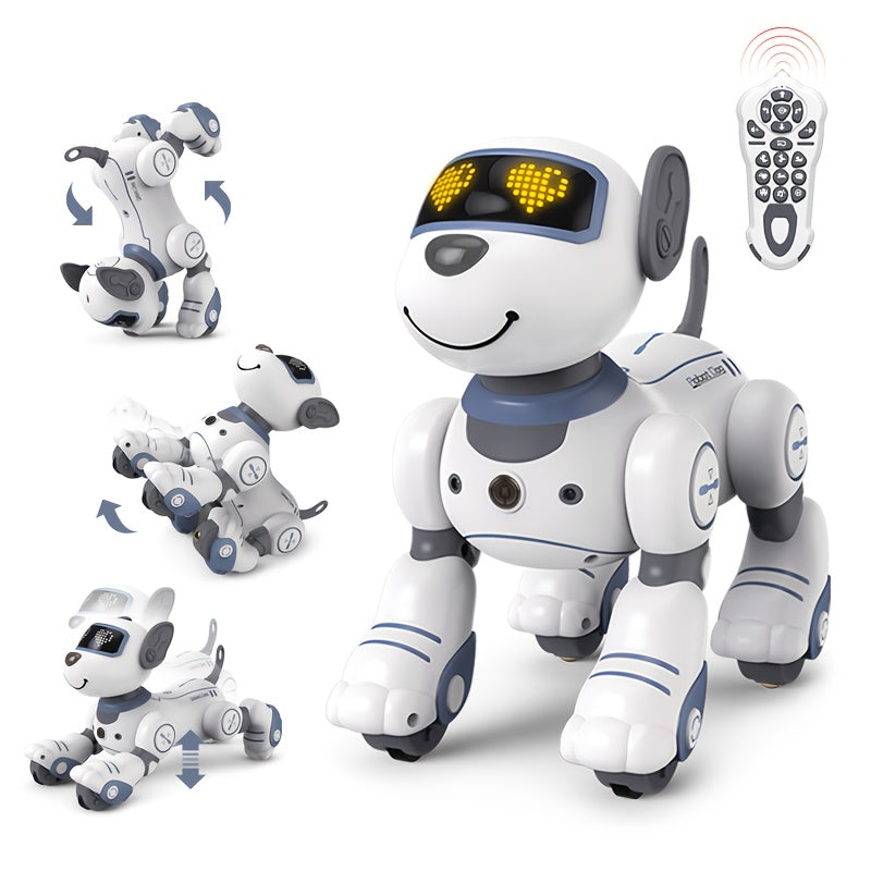 GRAXGROW Funny RC Robot Electronic Dog Stunt Dog Voice Command Programmable Music Dance, Infrared Remote Control Robot Dog for Kids Toys Ages 3+ Boys And Girls for Birthday Gifts, Entertainment, Interactive Play, Fun Robot, P