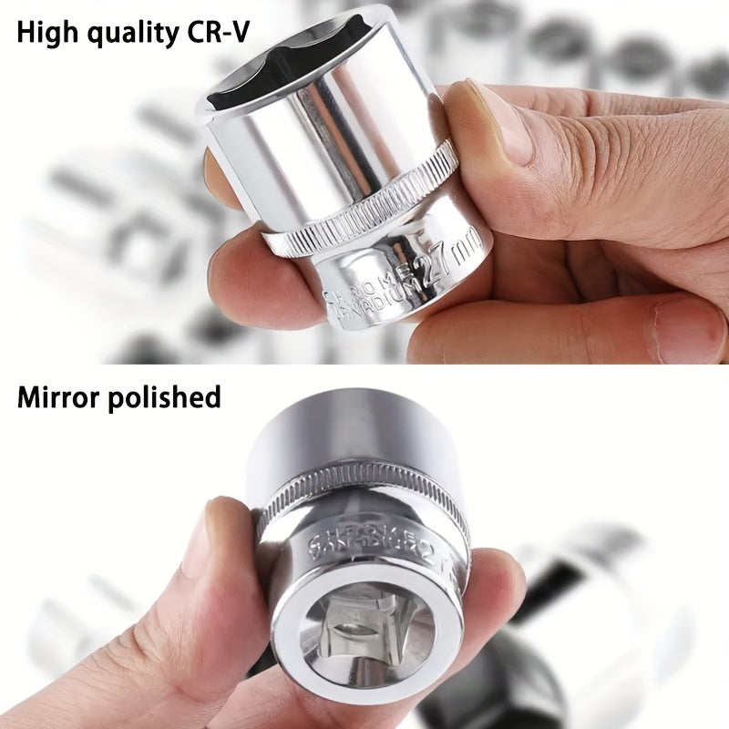 19pcs 6-Point Socket Set, Summer Fly Ratchet Wrench, Multifunctional Repair Tool, Home Installation Sockets