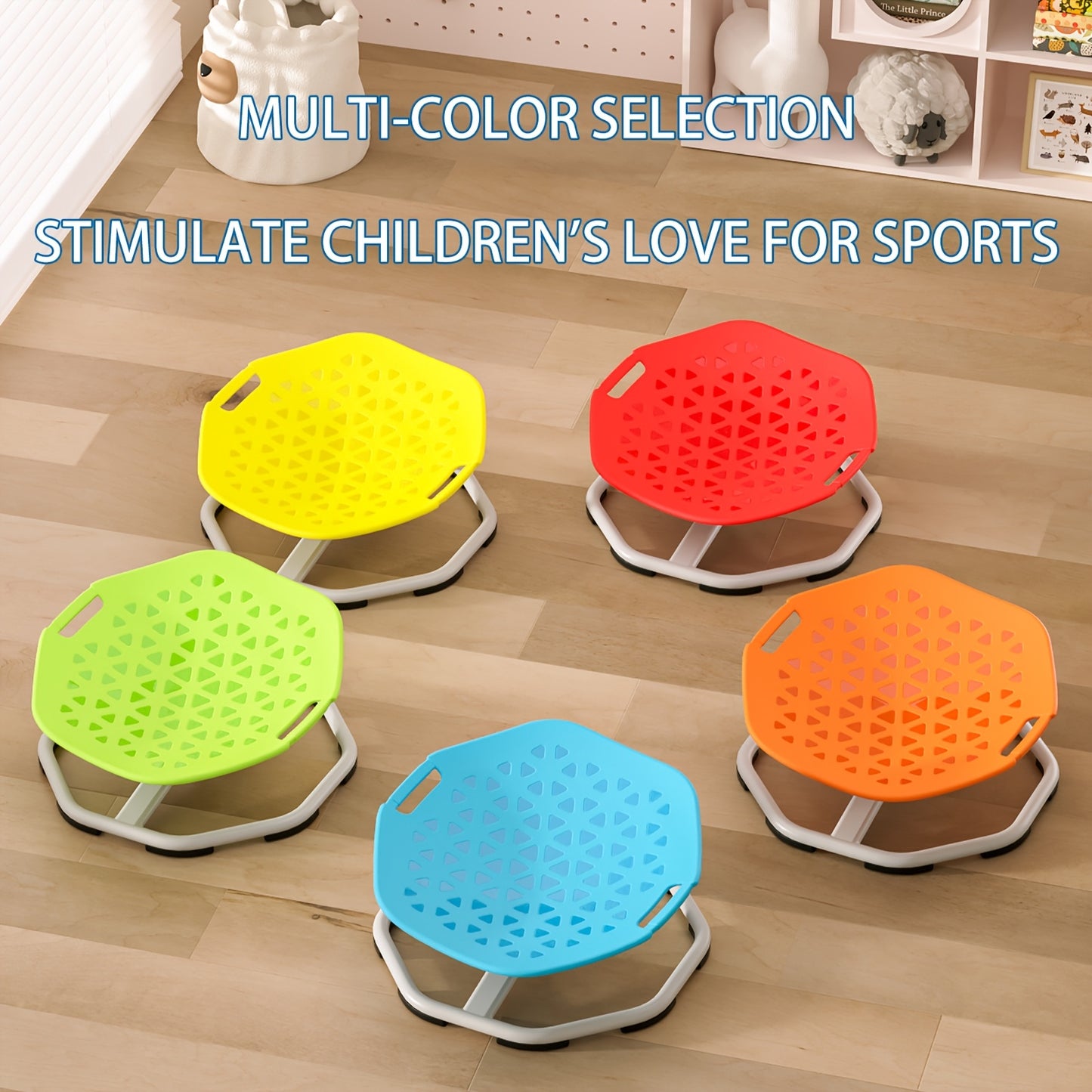 Autism Swivel Chair for Kids & - Heavy-Duty Sensory Spinning Chair with Non-Slip Base, Ergonomic Design & Sturdy Metal Frame - Manual Operation, Easy-Clean Surface for Boys & Girls - Ideal for Sensory Processing Disorder, Mot