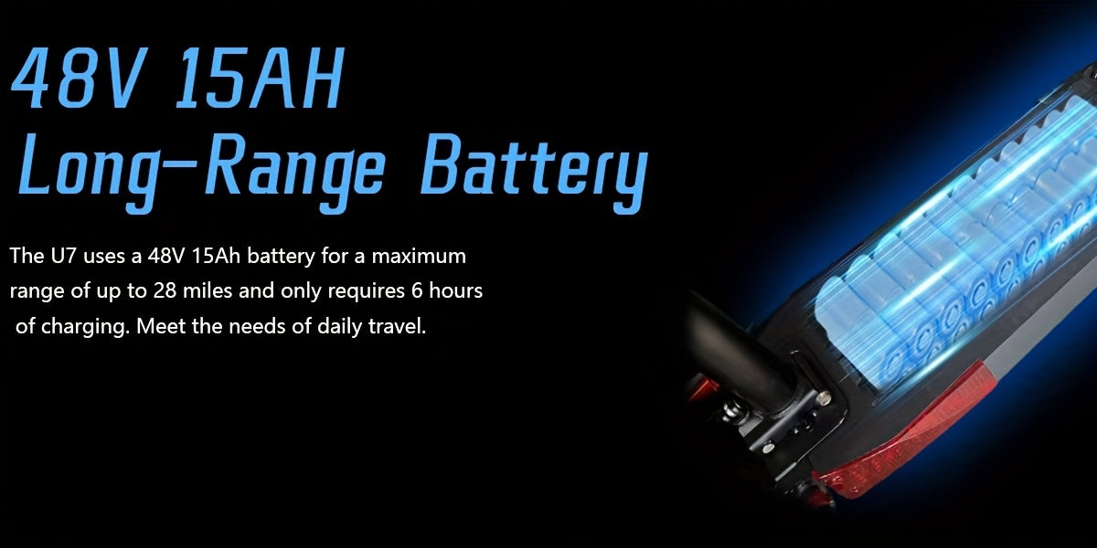 UNQYX Adult Folding Electric Scooter, Max Load 300 Lbs, High-power Motor, 48V 15Ah Battery, Range Of 28 Miles, Comfortable Seat, Capable Of Climbs 30-degree Inclines, 10-inch Off-road Tires And Dual Braking System, Portable C