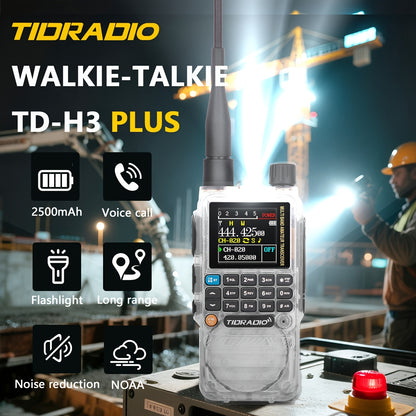 TIDRADIO H3 PLUS | Ham Radio Multi-Band Two-Way Radios with AM/ FM & Wireless Headset Compatibility | 5000km Long Range Walkie Talkies for Camping & Emergency