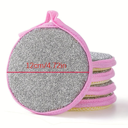 5/10pcs Double-Sided Dishwashing Sponges for Pots and Pans - Effortless Kitchen Cleaning with Durable Polyester Sponges