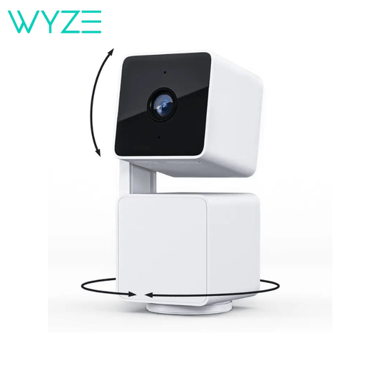 WYZE Cam Pan v3 Indoor/Outdoor 1080p Pan/Tilt/Zoom Wi-Fi Smart Home Security Camera with Motion Tracking for Baby & Pet, Color Night Vision, 2-Way Audio, Works with Alexa & Google Assistant, white