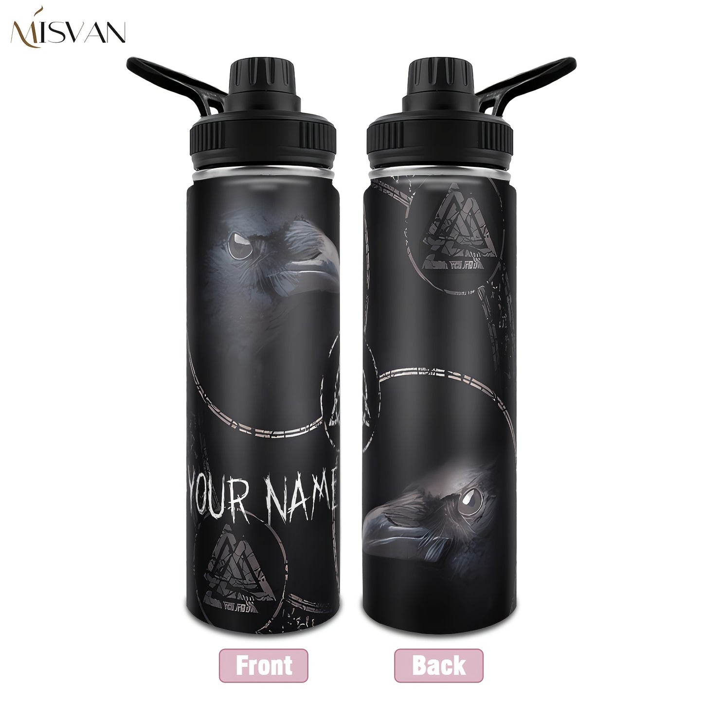 [Custom] 1pc, Beautiful and Personalized Print. 20oz, 22oz, 40oz Steel Insulated Bottle Cups with Lids. Drinkware for Summer and Winter. Outdoor Travel Sports Accessories. The Best Gift for Mother's Day, Father's Day, Other F