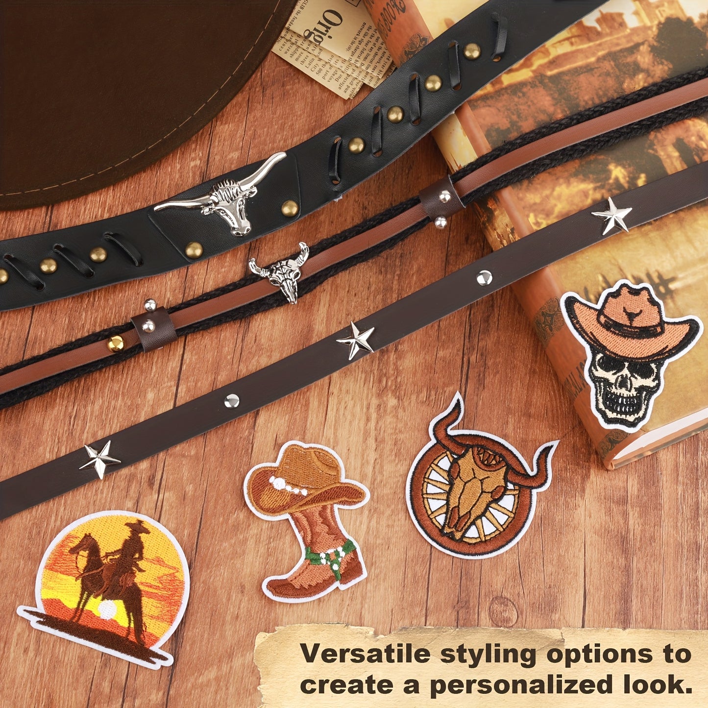 Hats 2pcs Western Cowboy Hat For Men Women Classic Fedora Hat With 3 Buckle Belt 4pcs