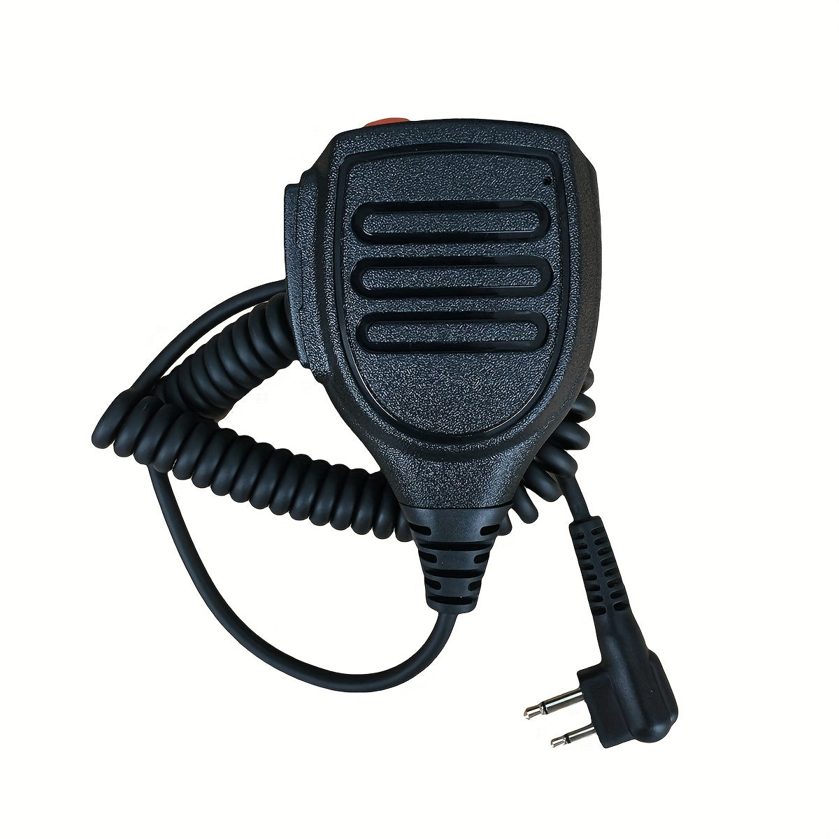1pc RELITAKS Dual PTT Walkie Talkie Handset, 0.5W Analog Wired Communication, ABS Material, Non-Waterproof, 360° Rotating Clip, Compatible with Motorola Radios, Use Distance Under 1.5km - No Battery Included