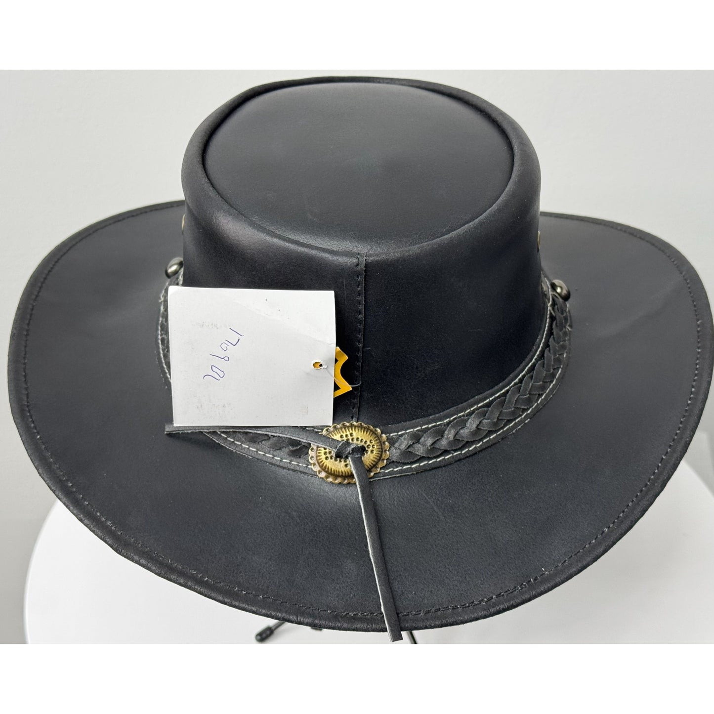 Black Western Style Genuine Cowhide Cowboy Hat – Shapeable Wide Brim for Men & Women