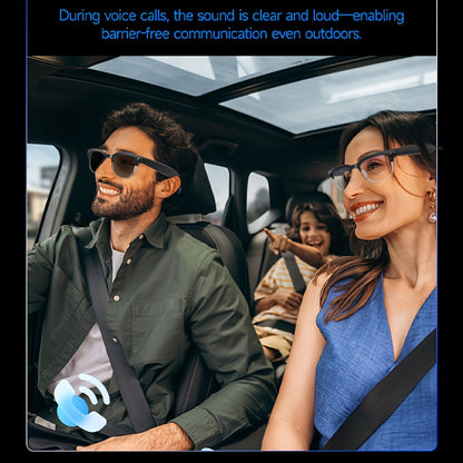 Brand New Design - New Arrival - Stylish Glasses With Smart Camera | Wireless Calling And Music Playback | Real-time Multi-language Translation | HD Video Recording | UV Protection | Lightweight, Hands-free Design - Perfect F