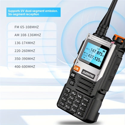 2pcs Alvit High Power 10W Two-Way Radio with 999 Channels, 6 Bands (65-108/108-136/136-174/220-260/260-390/390-520), DTMF, Wireless Copy, NOAA, Type-C Fast Charging, Battery, Outdoor Communication, Rugged Design, Durable Cons