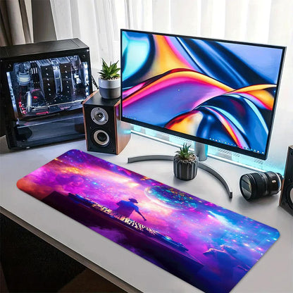 1pc Large DJ Desk Mat & Mouse Pad - Non-Slip Base, Spacious Workspace for Home Office, Studio, Live Performances - Compatible with Laptop, Keyboard, Controller - Perfect Gift for DJs, Producers, Music Lovers - Durable Polyest