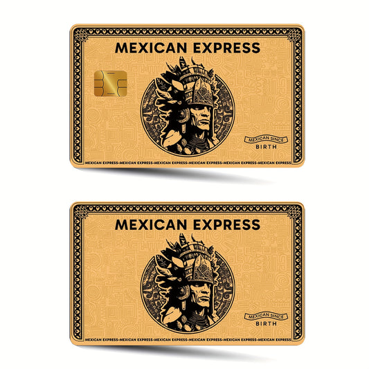 Two Stickers Made of PVC Material for Mexican Fast Travel Proof Bank Cards, Suitable for Various Uses Such As Credit Cards, Transit Cards, Debit Cards, And Keys. Card Covers Protect Bank Cards And Make Great Small Gifts for C