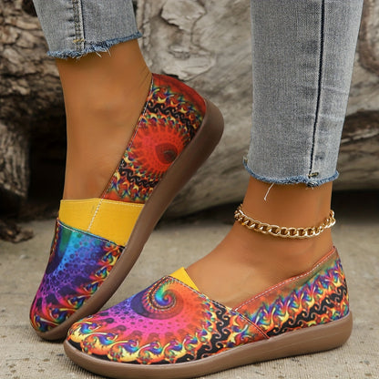 Women's Slip-On Flats - Lightweight Ballet-like Shoes with Purple/Blue/Pink/Orange/, Soft PU Sole - Pull-On Closure for Everyday, Parties, School - Easy-Care Footwear, Ballet Shoes