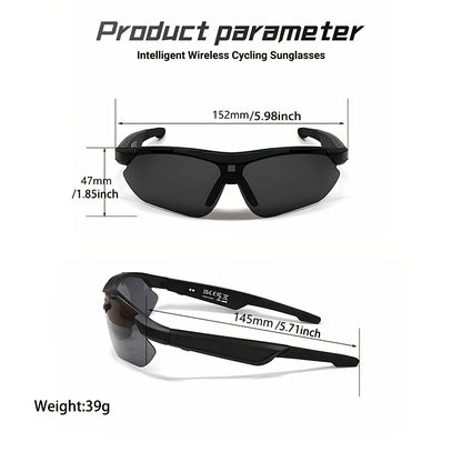 Wireless AI Smart Glasses with Polarized/Blue Light Filter & Built-in Mic/Speaker - Hands-Free Calling, 100+ Language Translation, Wireless Smart Glasses for Men & Women, Lightweight Comfort Fit, Music Playback, Ideal Gift fo