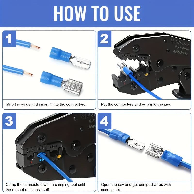 300pcs Electrical Wire Crimp Connector Kit Featuring Insulated Copper Terminal Blocks With Ring, Fork, And Spade Connectors. Ideal For DIY Wiring And Repairs, This Kit Operates In Uncharged Power Mode And Contains No Electron