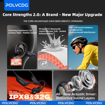 Newly Upgraded 2.0 X16 Wireless Bone Conduction Earphones Are Professional And Sweat Resistant, Providing Clear Communication with The Microphone. The Magnetic Charging Port Has a Long Lifespan And a Large Memory Wireless/Mp3
