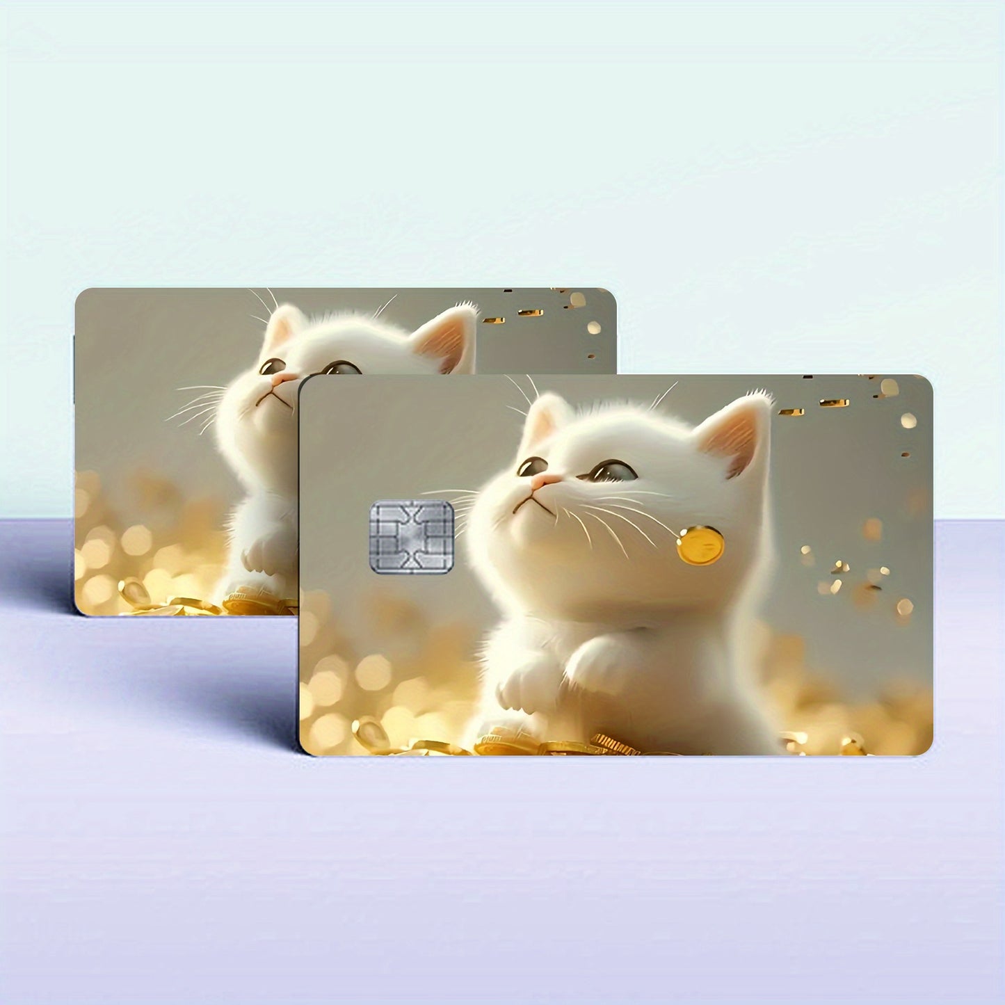 Two Shiny Credit Card Skins Made of Ultra-Thin Vinyl, Designed for Credit Cards, Debit Cards, Transit Cards, And Key Cards, Providing Protection And Personalization for Bank Cards with Features Like ing, Scratch Resistance, A