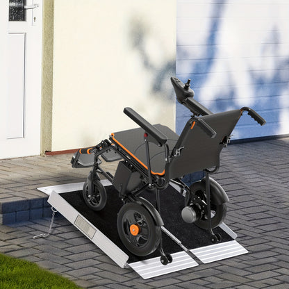 KERDOM Smart Folding Electric Wheelchair (Adult/Senior Model) - The Perfect Gift for Parents! 15+ Miles Range, 12AH Battery, 360° Joystick, All-Terrain Mobility, One-Key Folding (Black/Orange Dual Color)