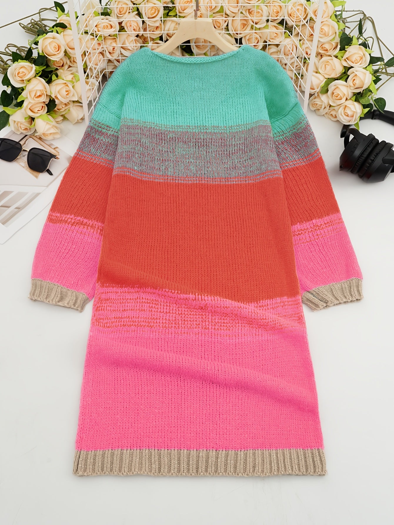 New Arrival Women's Urban Casual Color Block Dress