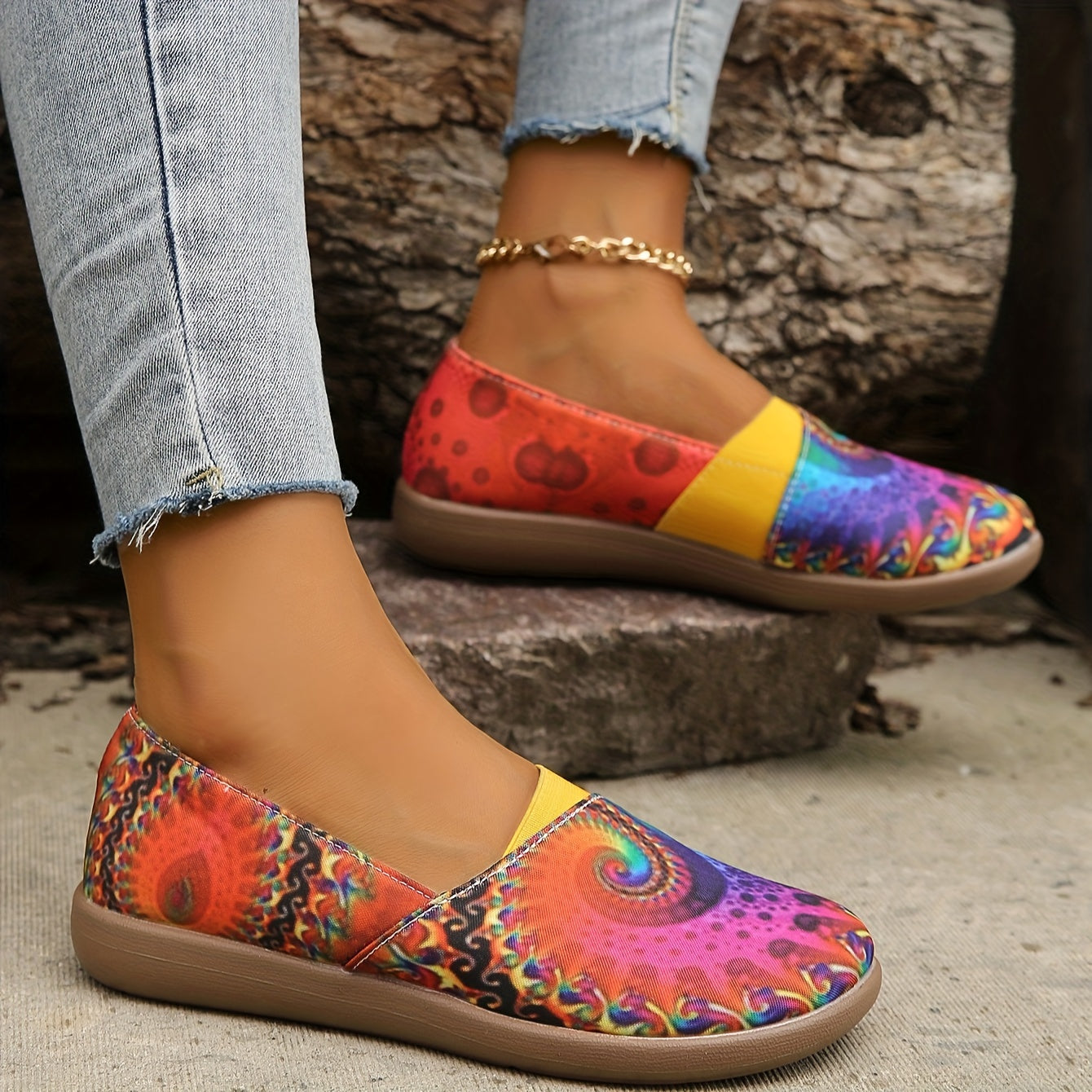 Women's Slip-On Flats - Lightweight Ballet-like Shoes with Purple/Blue/Pink/Orange/, Soft PU Sole - Pull-On Closure for Everyday, Parties, School - Easy-Care Footwear, Ballet Shoes