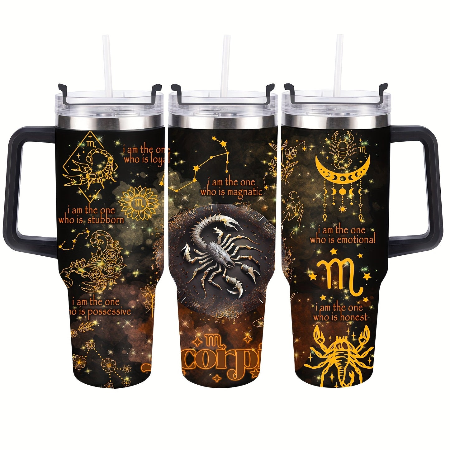 40oz Constellation-Themed Stainless Steel Tumbler with Lid - Double Wall Insulated, Break-Resistant Water Bottle for All Seasons - Perfect for Outdoor Adventures & Holiday Gifts, Vacuum Insulated, Summer Winter Drinkware, Bes