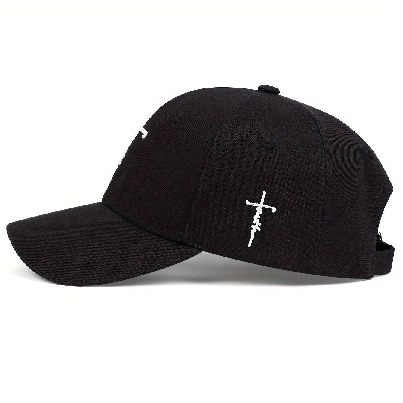 2pcs/set - Fashionable Black and White Baseball Cap, Exquisite Cross Embroidery, Breathable Acrylic Duckbill Design, Suitable for Outdoor Sports, Fashionable for Men and Women, Sports Accessories | Fashionable Headwear | Dura