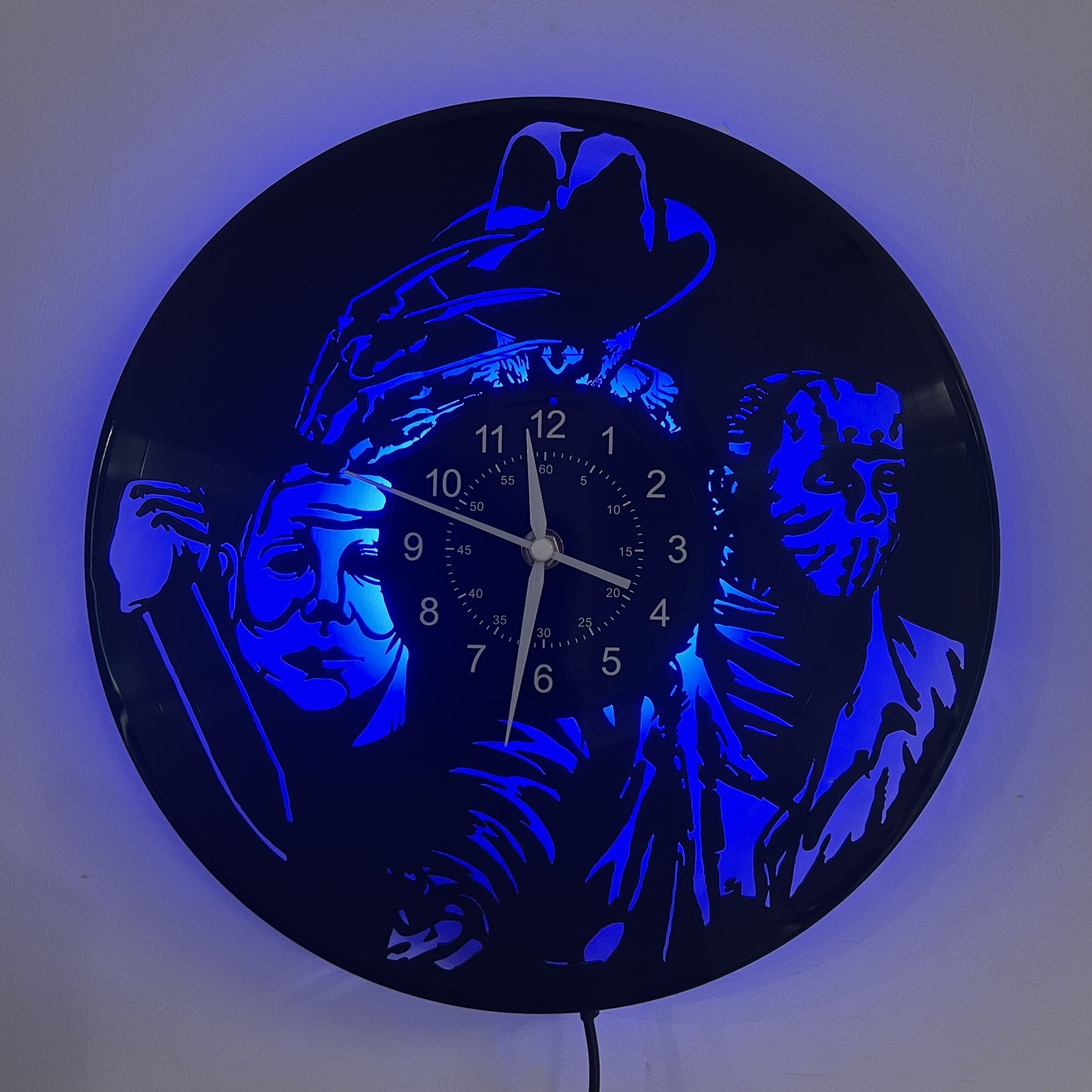 Vinyl LED Wall Clock, Home Decoration, Office Decoration, Hotel Decoration, Halloween Decoration, Christmas Gifts, Birthday Gifts, Nightmare Theme Vinyl Wall Clock, Stylish Wall Clock, Wall Clock Acrylic, Oversized Wall Clock