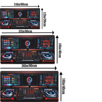 Pro DJ Mousepad with Traktor Kontrol S4 MK3 Design - Illuminated Buttons, Jog Wheels & Digital Displays | Washable & Non-Slip Rubber Base | Ideal for Music Production & Home Studio, DJ Accessories