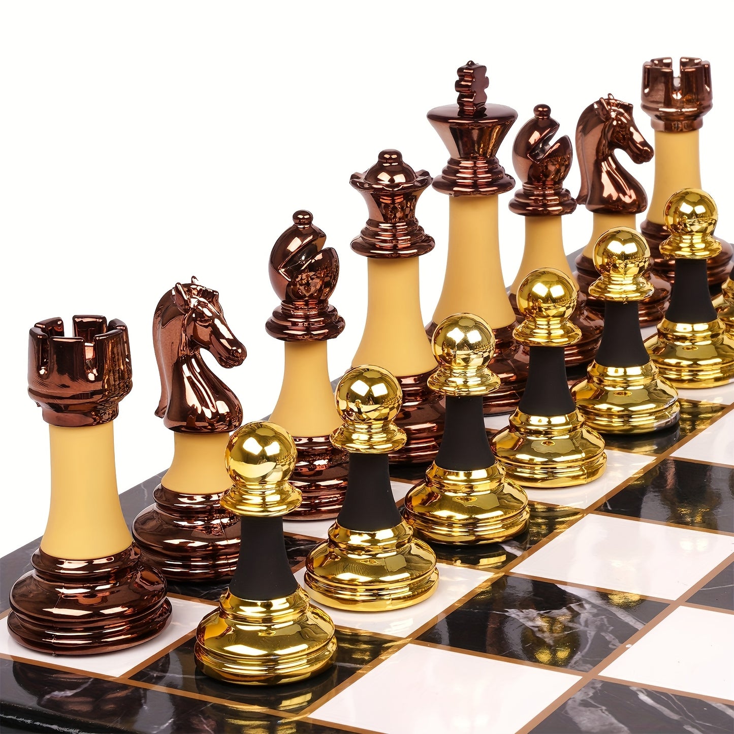 15" Acrylic Chess Sets for Adults with Zinc Alloy + Acrylic Chess Pieces & PortableFolding Wooden Chess Board Travel Tournament Chess Set Strategy Board Game GiftChessmen