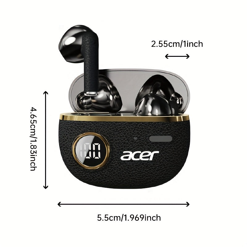 [Acer] 2025 new model back-to-school season TWS Wireless Headset Heavy Bass Stereo + Talking Noise Cancellation Ultra Long Lasting Sports Running In-Ear Low Latency Gaming Mode HIFI Audio Lightweight Touch Design Stylish Desi