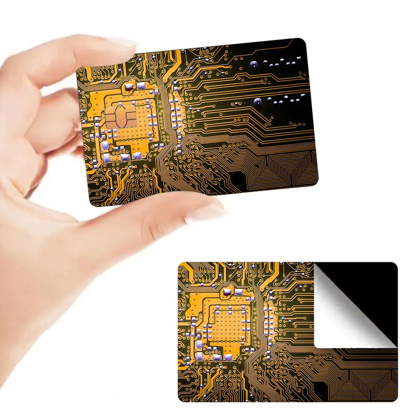 Two Shiny Ultra-Thin Vinyl Credit Card Skins - Glossy Finish, Scratch & Impact Resistant, Precise Fit for Credit/Debit Cards, Transit Passes & Key Cards - One-Time Use Protective Cover with Easy Application (No Residue) - Com