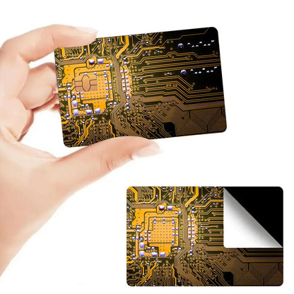 Two Shiny Ultra-Thin Vinyl Credit Card Skins - Glossy Finish, Scratch & Impact Resistant, Precise Fit for Credit/Debit Cards, Transit Passes & Key Cards - One-Time Use Protective Cover with Easy Application (No Residue) - Com