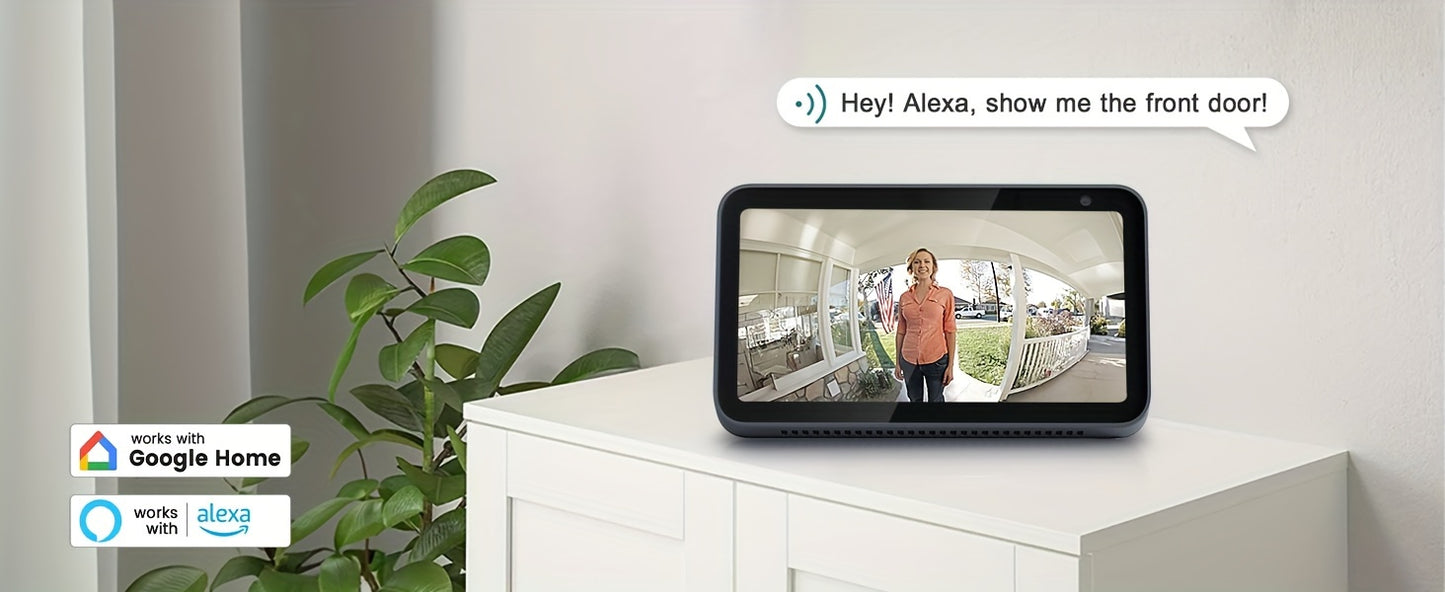 XTU Doorbell Camera Wireless No Subscription, 2K Video Doorbell With Chime, Front Door Camera, 2-way Audio, Instant Alert, Human Detection, 2.4G WiFi, Night Vision, Battery Powered, Apartment/Indoor/Outdoor Security